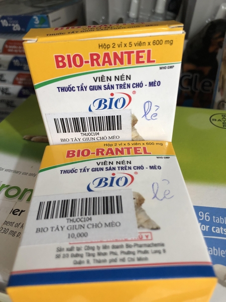 Bio Rantel - Viên xổ giun sán trên Chó Mèo 5kg