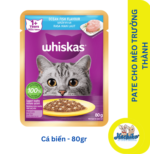 Pate xốt cho mèo Whiskas Adult - 80gr