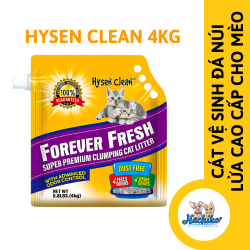 Cát vệ sinh đá núi lửa cao cấp Hysen Clean dành cho Mèo 4kg