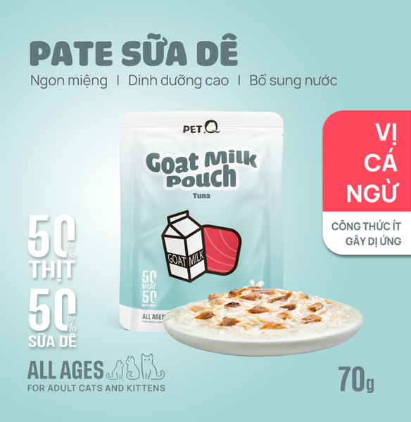 Pate sữa dê cho mèo PetQ Goat Milk - 70gr