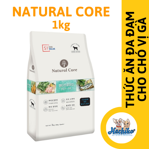 Thức ăn hạt hữu cơ đa đạm cho chó Natural Core S1 vị gà