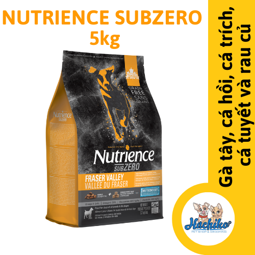 Thức ăn cho chó Nutrience Subzero Fraser Valley - Gà tây, cá hồi, cá trích, cá tuyết và rau củ quả 0.5kg/2.27kg/ 5kg (Cho mọi giống chó ở mọi lứa tuổi)