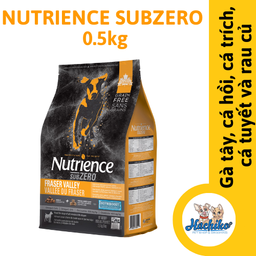 Thức ăn cho chó Nutrience Subzero Fraser Valley - Gà tây, cá hồi, cá trích, cá tuyết và rau củ quả 0.5kg/2.27kg/ 5kg (Cho mọi giống chó ở mọi lứa tuổi)
