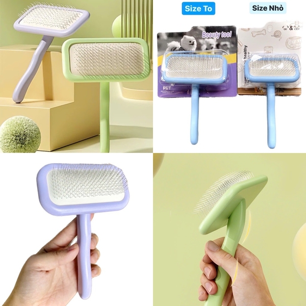 Lược chữ nhật cán sóng đơn sắc - Nhỏ (9*15cm)