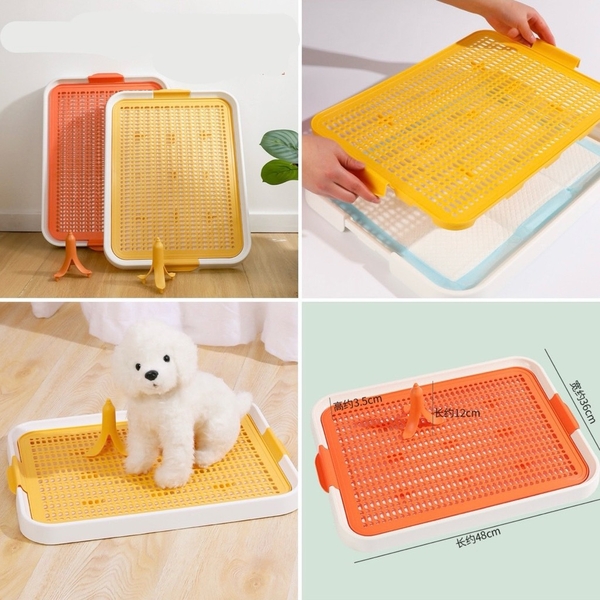 Khay vệ sinh Chó Đực có cột trái chuối 36*48cm