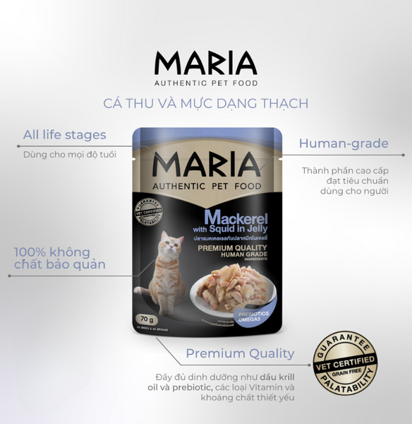 Pate xốt Maria cao cấp dành cho Mèo - 70gr