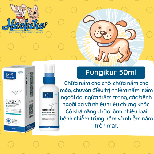 Thuốc trị nấm ghẻ ALKIN Fungikur 50ml cho chó mèo