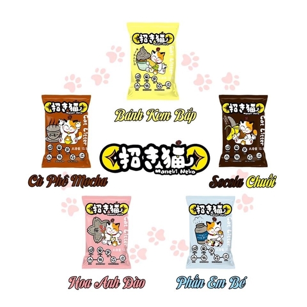 Cát vệ sinh đất sét Maneki Neko 5L cho Mèo công nghệ Nhật Bản