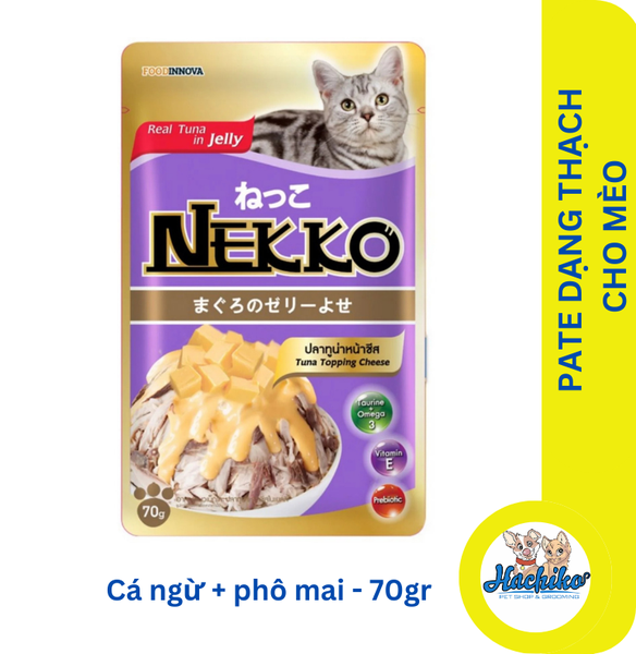 Pate Nekko cho mèo dạng sốt và thạch đủ vị - Gói 70gr