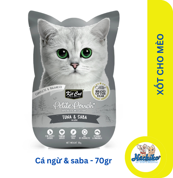 Xốt pate cho mèo Kit Cat Petite Pouch nhiều vị - 70gr