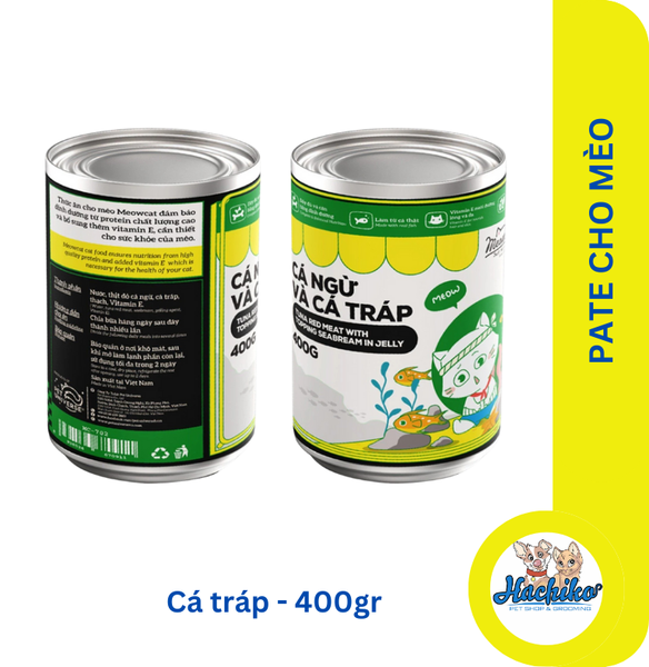 Pate cho mèo Meowcat Mix Topping 7 vị thơm ngon dinh dưỡng - Lon 400gr