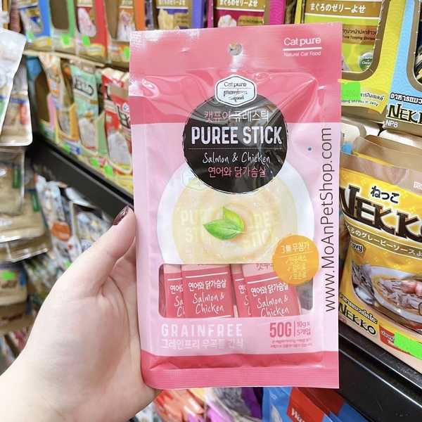 Súp thưởng PUREE STICK Cho Mèo 5 thanh/gói (50g) - Thương Hiệu Cat Pure (Hàn Quốc)