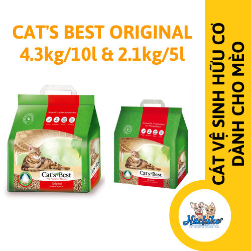 Cát vệ sinh hữu cơ dành cho Mèo Cat's Best Original 2.1kg/5 lít