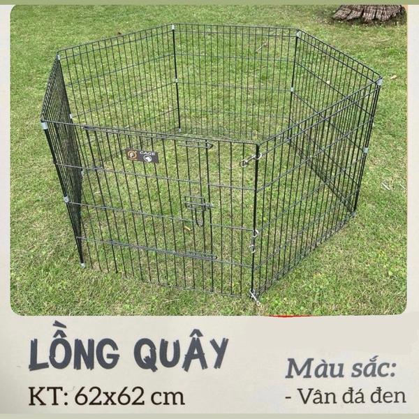 Lồng quây sắt sơn tĩnh điện vân đá 62*63*6cm