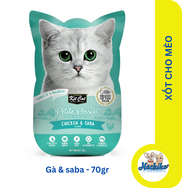 Xốt pate cho mèo Kit Cat Petite Pouch nhiều vị - 70gr