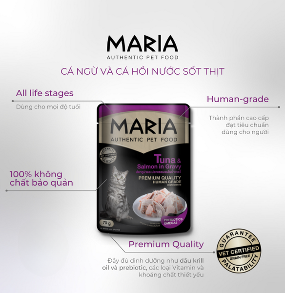 Pate xốt Maria cao cấp dành cho Mèo - 70gr