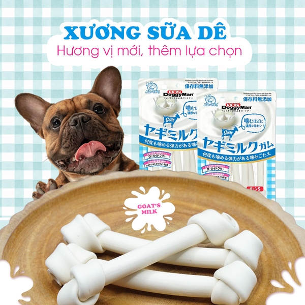 Bánh Thưởng Cho Chó Xương Sữa Dê DoggyMan - 7 cây lớn