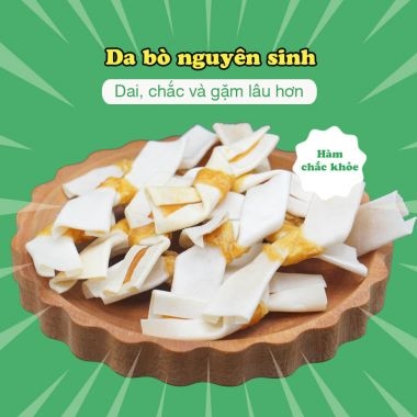 Xương nơ da bò kẹp thịt gà cho chó Doggyman Chewell - 26 cây mini 140gr