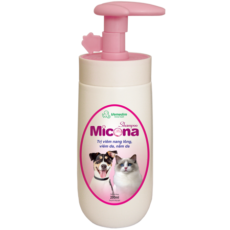 Sữa tắm Chó/Mèo phòng nấm da, viêm nang lông VEMEDIM Micona 200ml