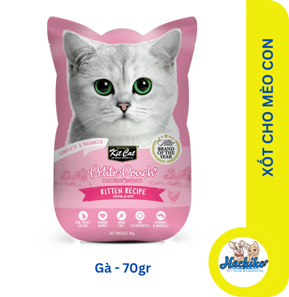 Xốt pate cho mèo Kit Cat Petite Pouch nhiều vị - 70gr