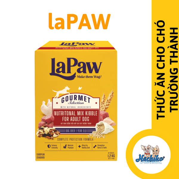 laPaw Gourmet Hạt cho chó trưởng thành dinh dưỡng chuẩn Âu 1,2kg