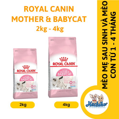 Thức ăn khô Royal Canin dành cho mèo mẹ sau sinh và mèo con từ 1 đến 4 tháng 400gr/2kg/4kg