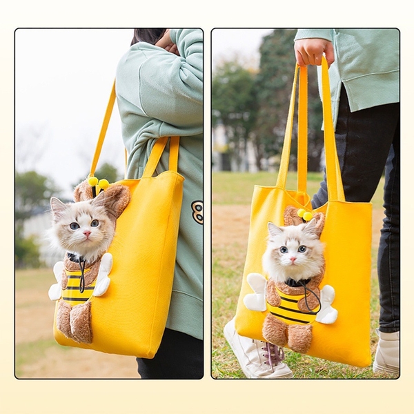 Túi vải đeo thú cưng ong vàng S (38*38cm)