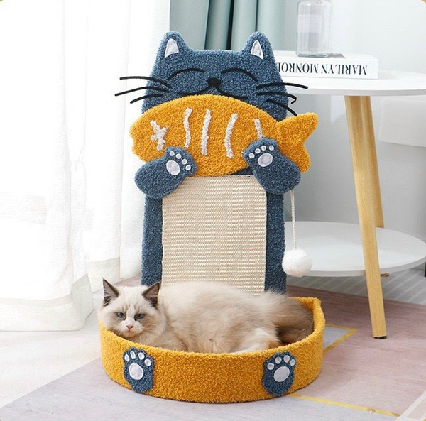 Bàn cào mèo ôm cá 41*33*62cm - Bàn cào cho Mèo
