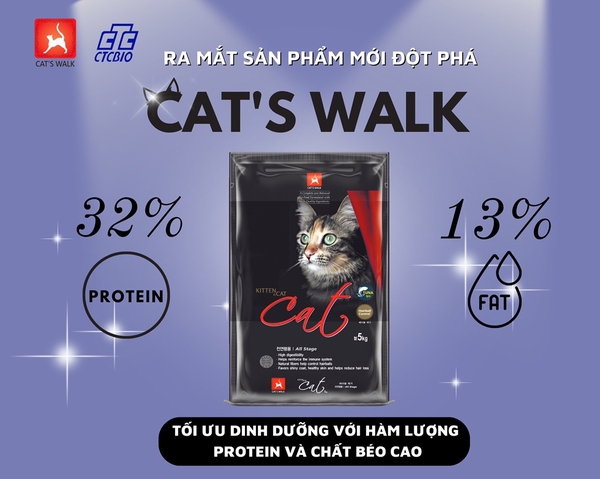 Thức ăn hạt cho Mèo CATS WALK 1.5kg