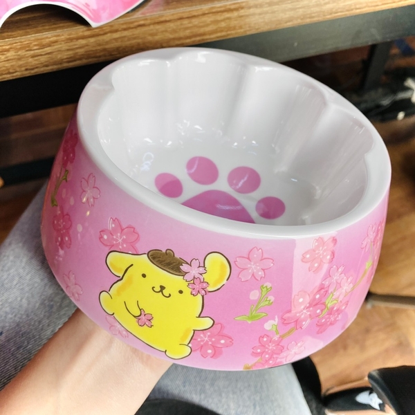 Bát ăn cao cấp hoạ tiết in hình bàn chân 14,5*14,5*6,5cm