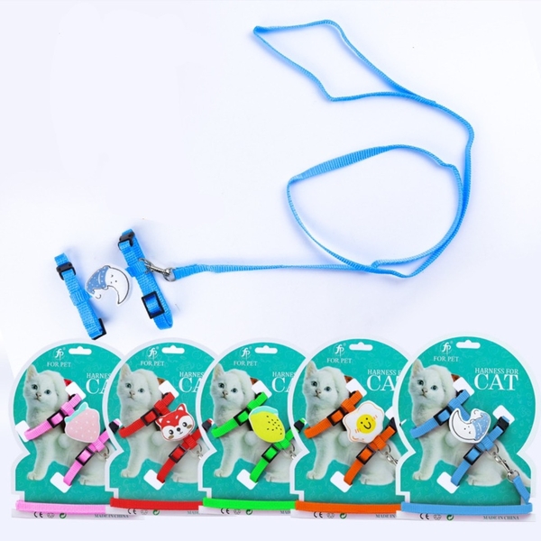 Dây dắt mèo gắn bông ngộ nghĩnh 1.0cm