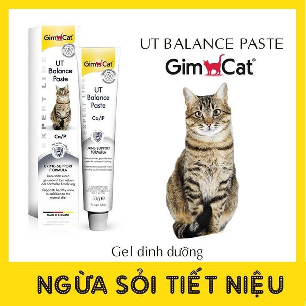 Gimcat Gel UT Balance paste hỗ trợ ngừa sỏi tiết niệu mèo 50gr