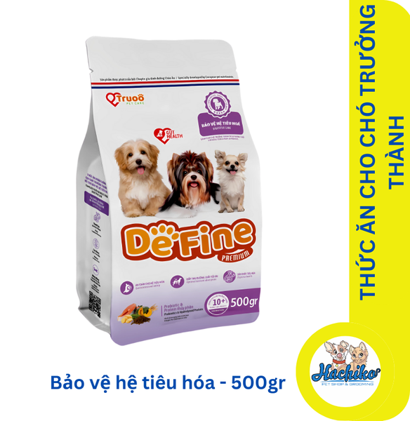 Define thức ăn cho chó trưởng thành giúp bảo vệ hệ tiêu hoá - 500gr/2kg
