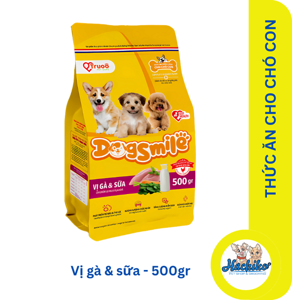 Thức ăn chó con Dogsmile - Vị Gà & Sữa 500gr