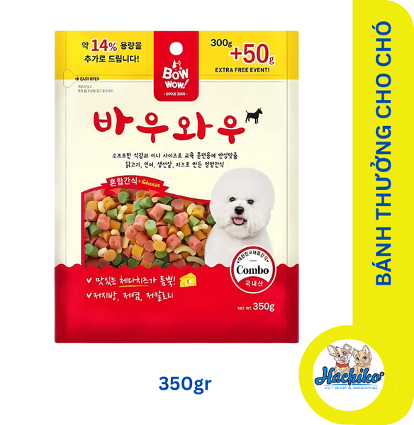 Snack bánh thưởng cho chó hỗn hợp BOWWOW Mix - 150gr