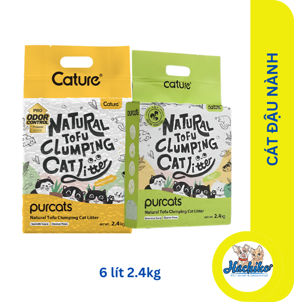 Cát vệ sinh đậu nành Cature cho mèo - 6 lít  2.4kg