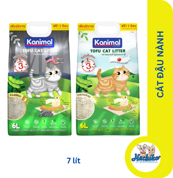 Cát đậu nành vệ sinh cho Mèo Tofu Kanimal - 7 lít
