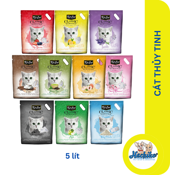 Cát mèo thủy tinh Kitcat Classic Crystal - Gói 5 lít 2.4kg