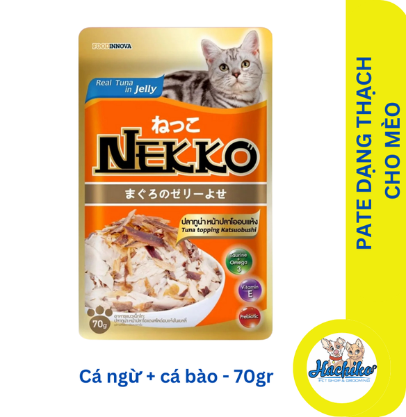 Pate Nekko cho mèo dạng sốt và thạch đủ vị - Gói 70gr