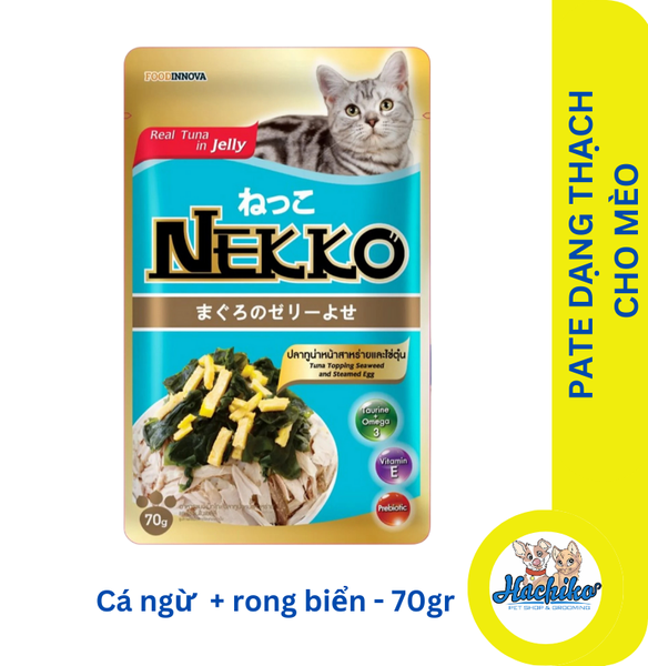 Pate Nekko cho mèo dạng sốt và thạch đủ vị - Gói 70gr
