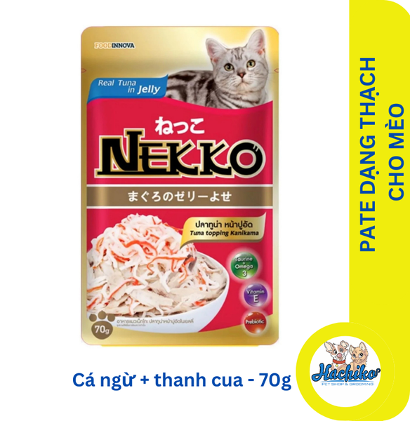 Pate Nekko cho mèo dạng sốt và thạch đủ vị - Gói 70gr