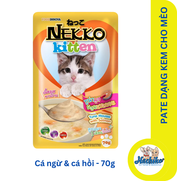 Pate Nekko kitten cho mèo con dạng xốt, thạch, kem đủ vị - Gói 70gr