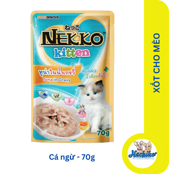 Pate Nekko kitten cho mèo con dạng xốt, thạch, kem đủ vị - Gói 70gr