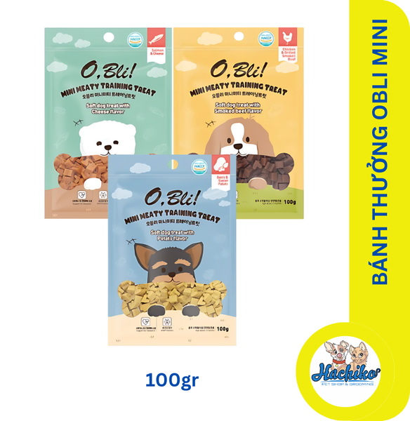 Bánh thưởng cho chó Obli Mini meaty training treat - 100gr