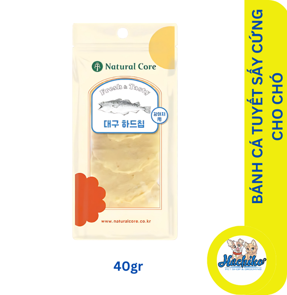 Bánh cá tuyết sấy cứng Natural Core cho chó - 40gr