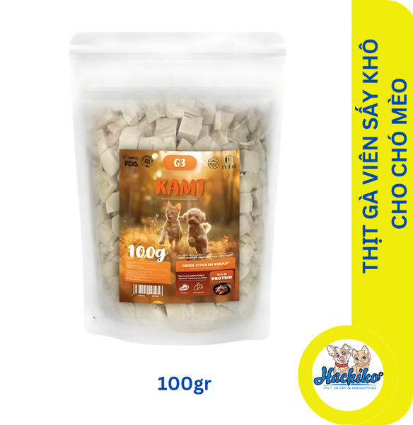Thịt gà viên sấy khô Kamt G3 - 100gr