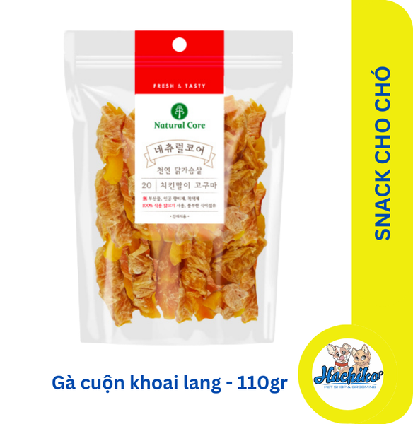 Snack thịt gà cuộn khoai lang Natural Core - 110gr