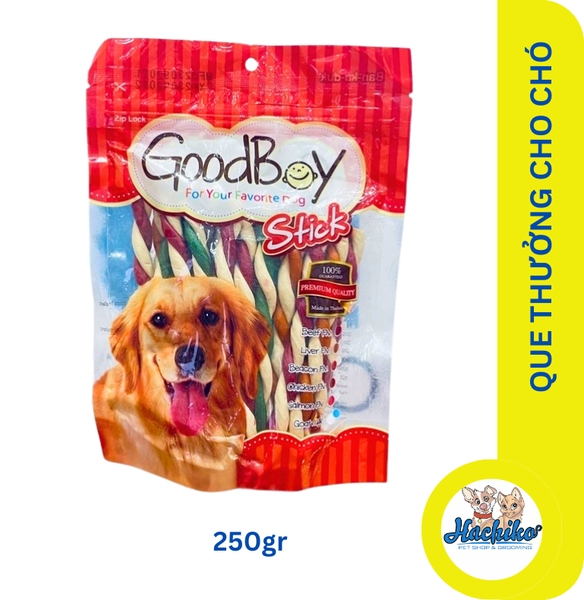 Que thưởng cho chó Good Boy Stick xoắn nhiều vị - 250gr