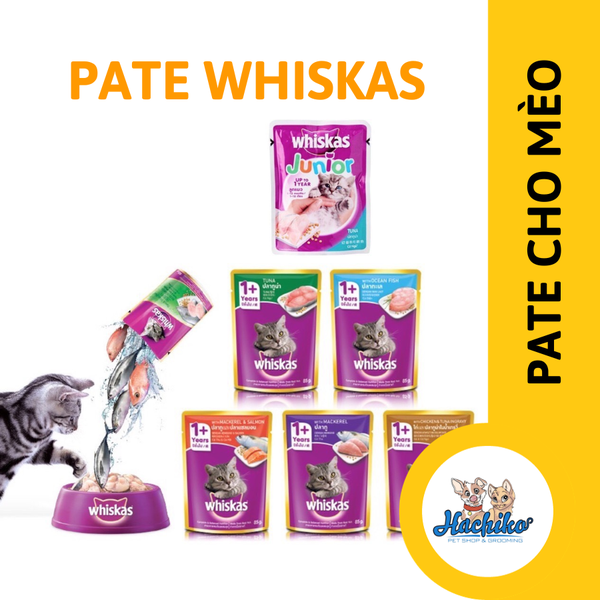 Pate, Xốt cho Mèo Whiskas 85gr đủ vị