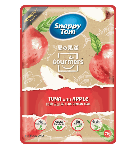 Xốt mèo Snappy Tom tuna with apple 70gr - vị cá ngừ táo